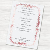 Botanical Sprigs Wedding Day Invitation.
