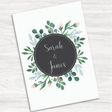 Floral Buds Wedding Day Invitation.