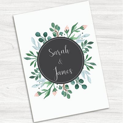Floral Buds Wedding Day Invitation.