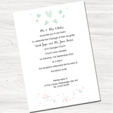 Happily Ever After Wedding Day Invitation - Back