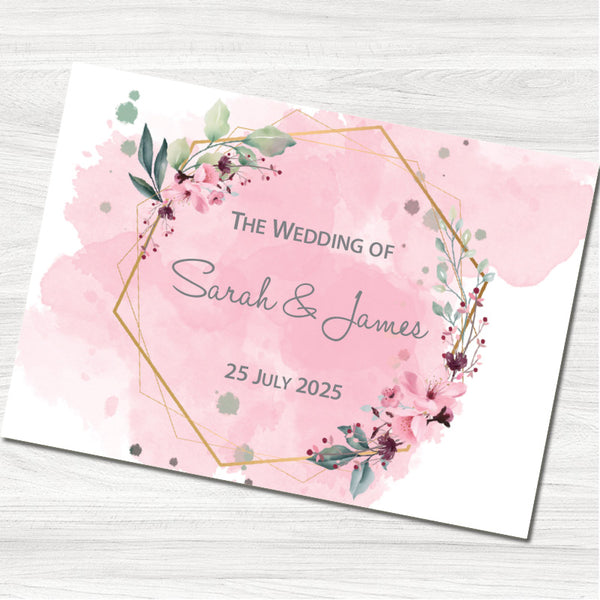Country Flowers Wedding Day Invitation - Front