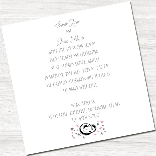 You're Invited Wedding Day Invitation - Reverse