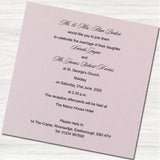 Bespoke Pink Wedding Day Invitation
