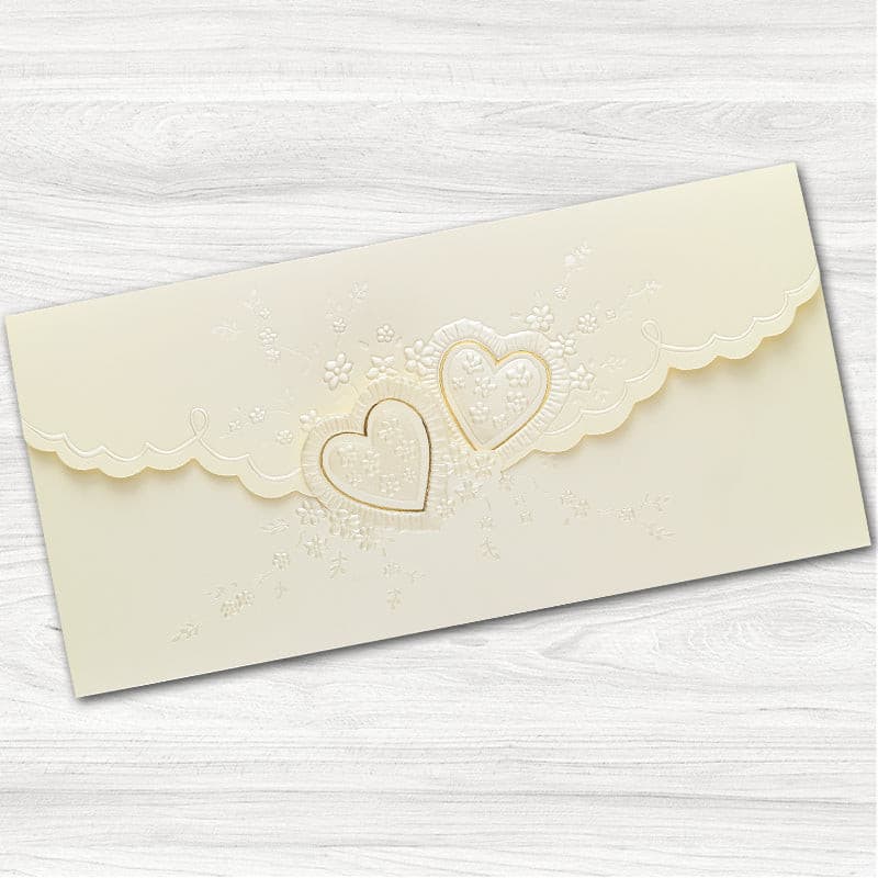 Romantic Heart Wedding Day Invitation.