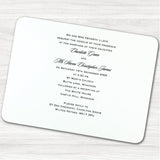 Classic Wedding Day Invitation.