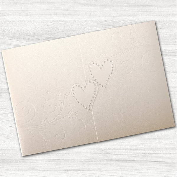 Sparkling Hearts Wedding Day Invitation.