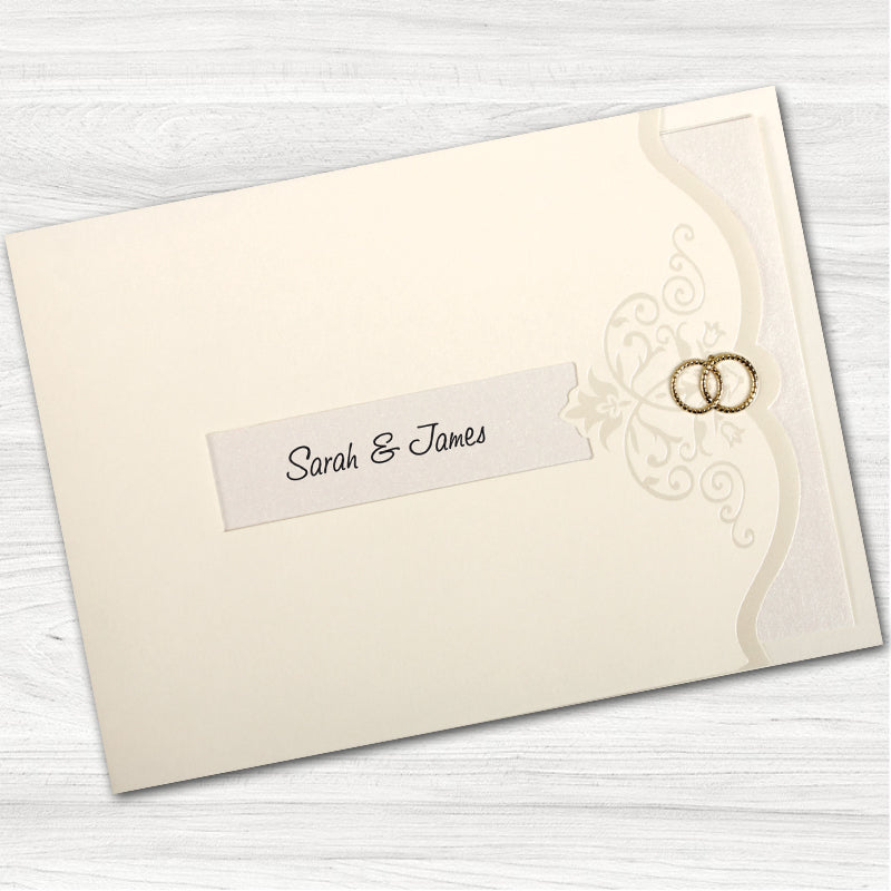 Bands of Gold Wedding Day Invitation.
