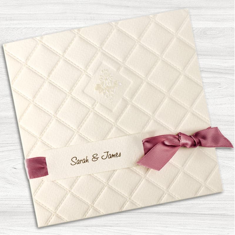Quilted Wedding Day Invitation.