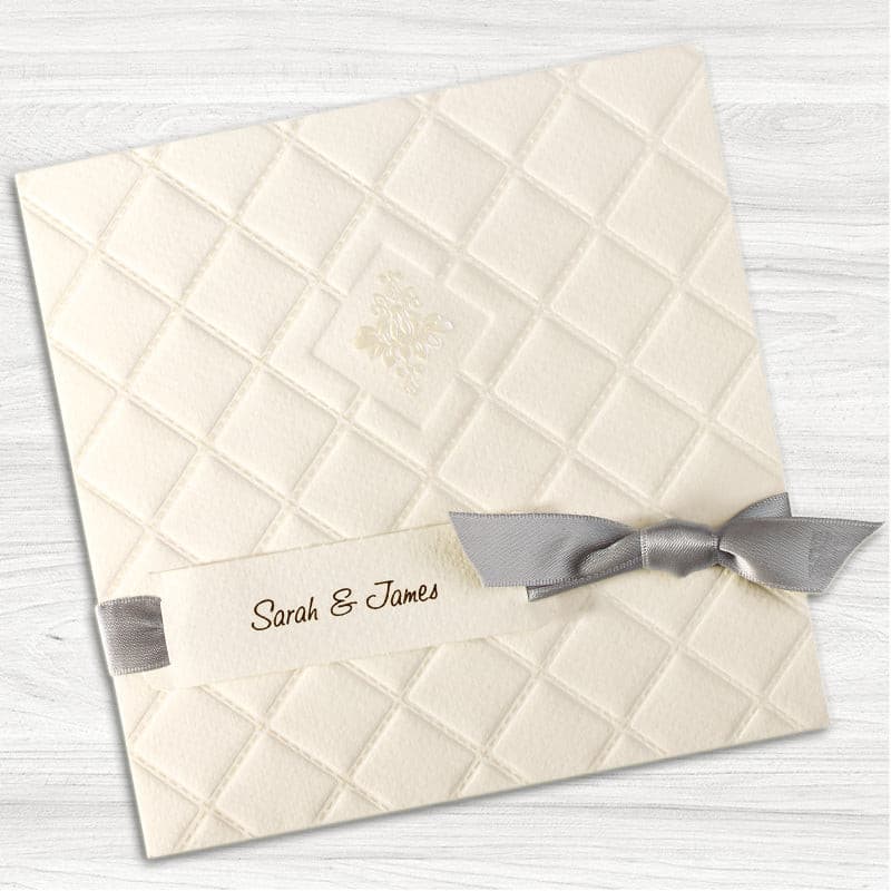 Quilted Wedding Day Invitation.