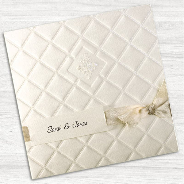 Quilted Wedding Day Invitation.