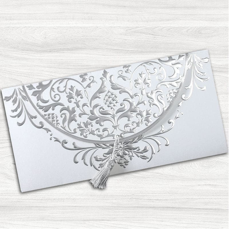 Damask Wedding Day Invitation.