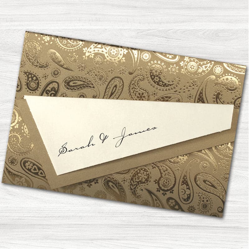 Paisley Wedding Day Invitation.