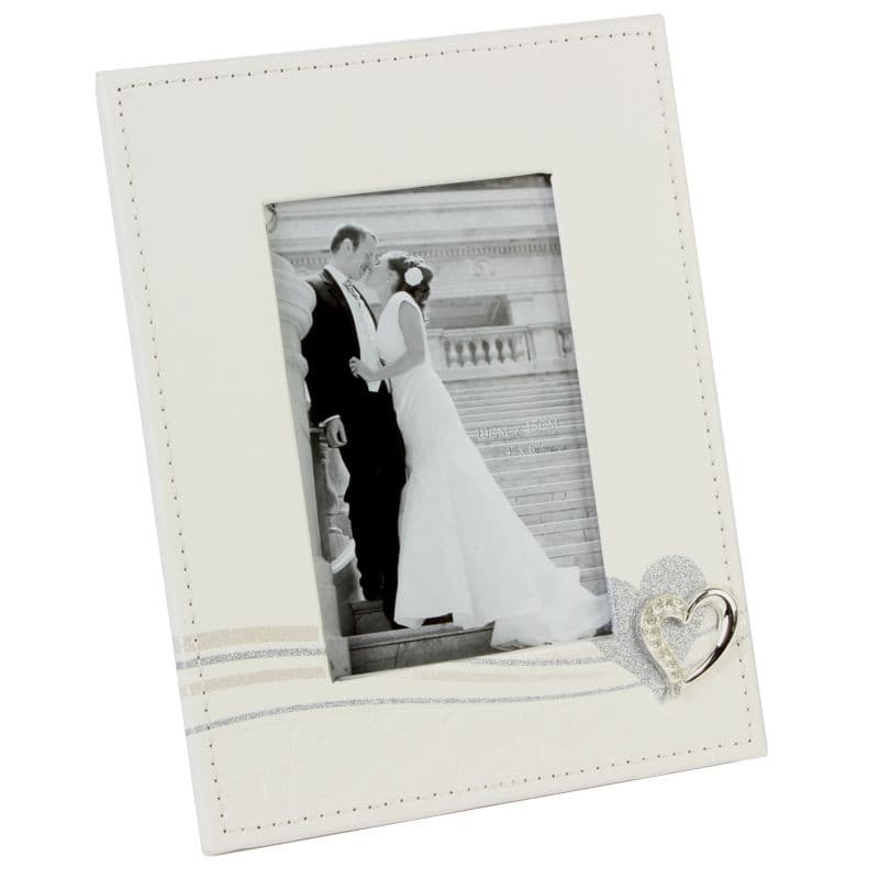 Heart Icon 4 x 6 Wedding Photo Frame.