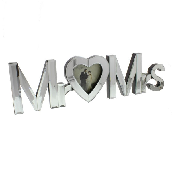 Juliana Glass Mirror Mr & Mrs Heart Frame.