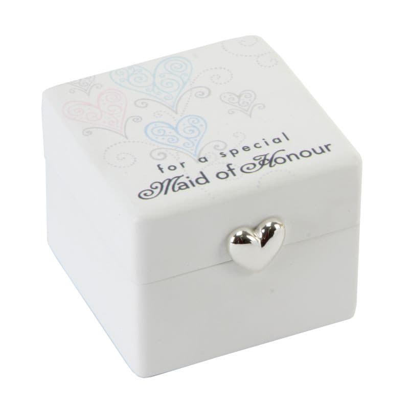 Love & Cherish Maid of Honour Trinket Box.