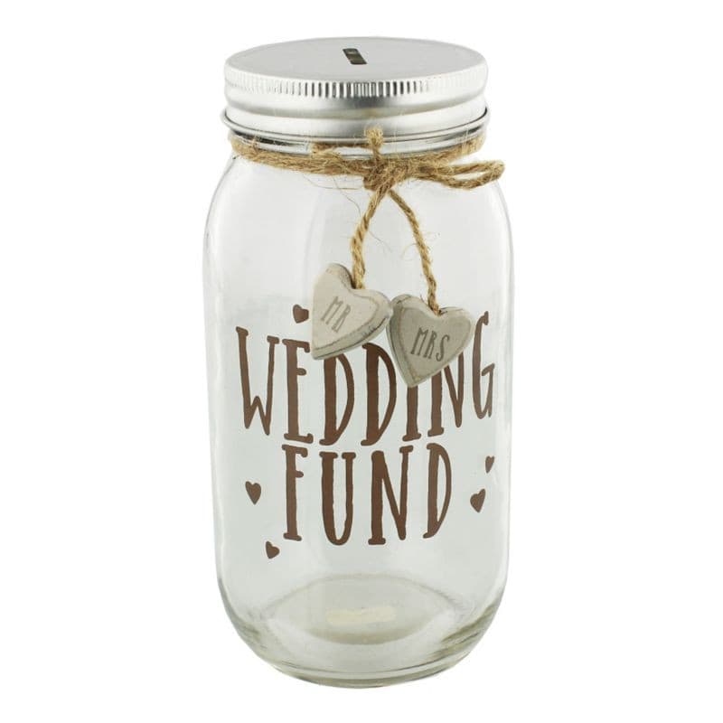 Mason Jar Wedding Fund Money Bank.