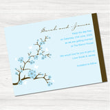 Blossom Blue Save the Date Card