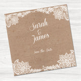 Bronte Lace Save the Date Card