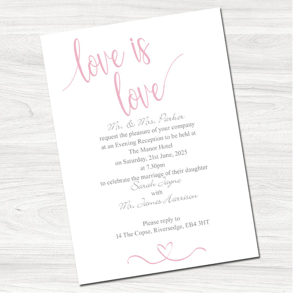 Camilla Wedding Evening Invitation