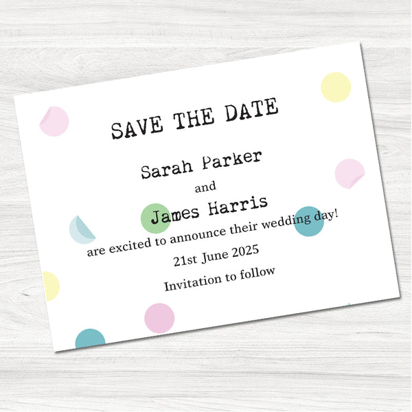 Confetti Save the Date Card