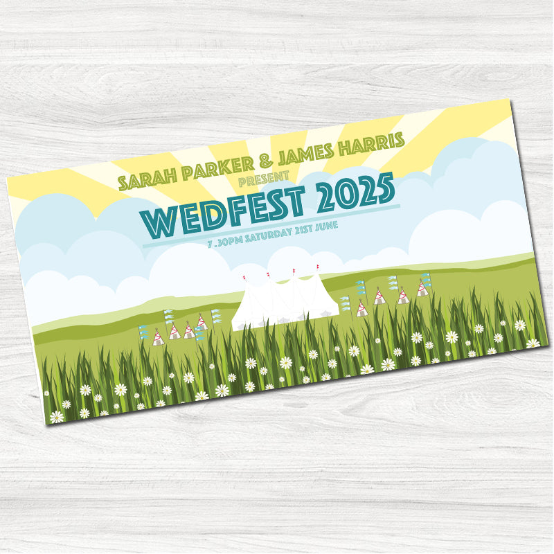 Spring Wedfest Wedding Evening Invitation-Front