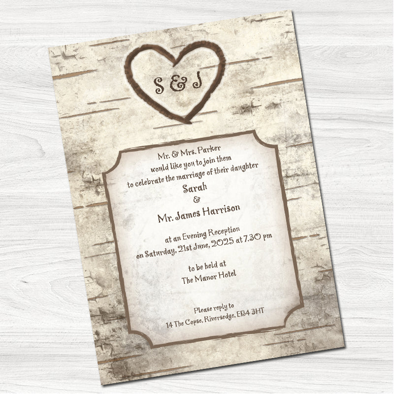 Endless Love Wedding Evening Invitation