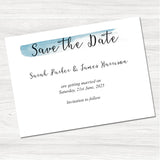 Fajrina Blue Save the Date Card