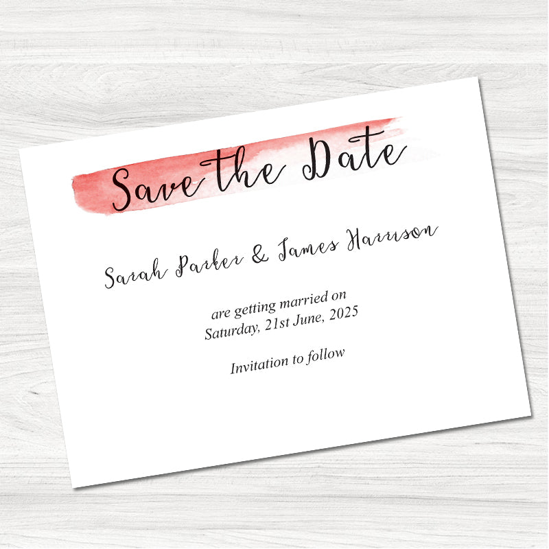 Fajrina Orange Save the Date Card