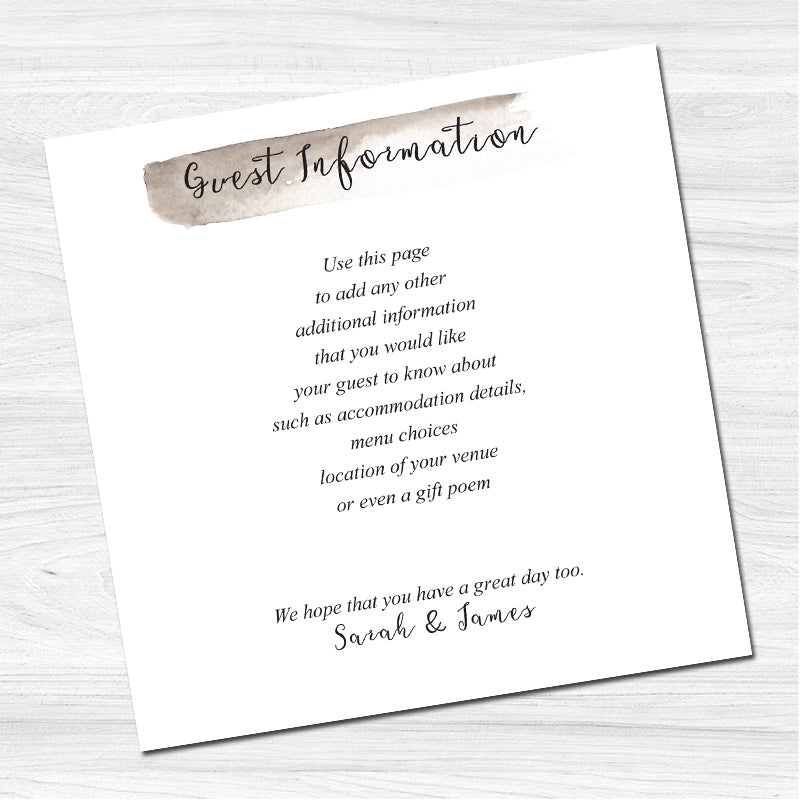 Fajrina Grey Guest Information Card