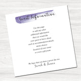 Fajrina Purple Guest Information Card