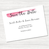 Fajrina Pink Save the Date Card