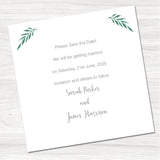 Fern Leaves Save the Date Cards-Inside