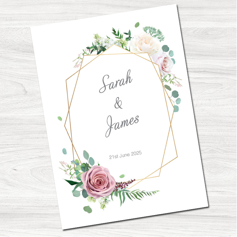 Framed Foliage Wedding Evening Invitation-Front