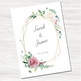 Framed Foliage Wedding Day Invitation-Front