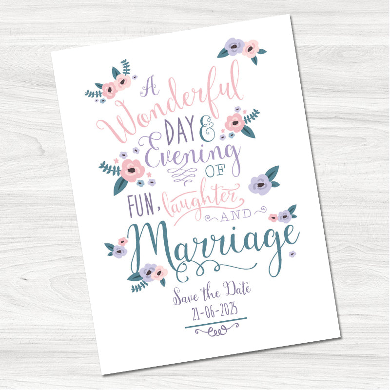 Fun, Laughter & Marriage Save the Date Card-Front