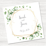 Greenery Geometric Save the Date Card