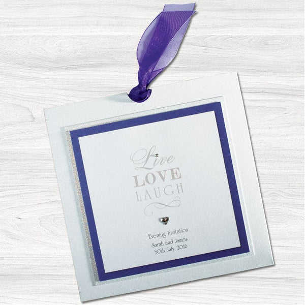 Live, Laugh, Love Wedding Evening Invitation.