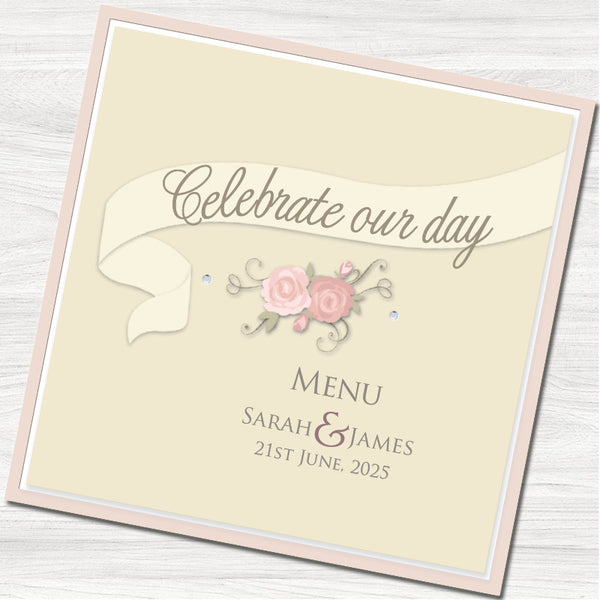 Celebrate Menu Card