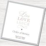 Live, Laugh, Love Order of Service