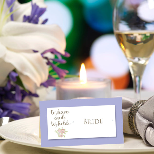 To Have and To Hold Personalised Place Card.