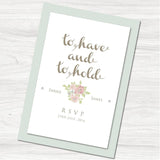 To Have and To Hold Reply Card.