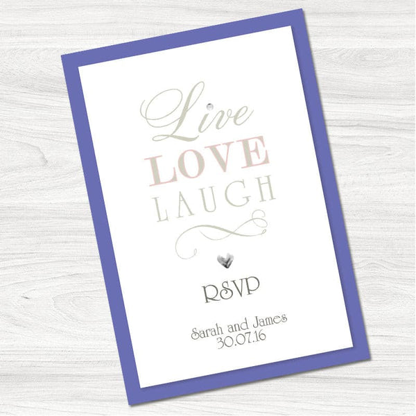 Live, Laugh, Love Reply Card.