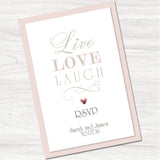 Live, Laugh, Love Reply Card.