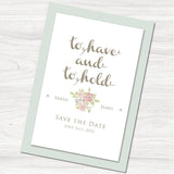 To Have and To Hold Save the Date Card.