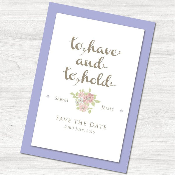 To Have and To Hold Save the Date Card.