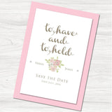 To Have and To Hold Save the Date Card.