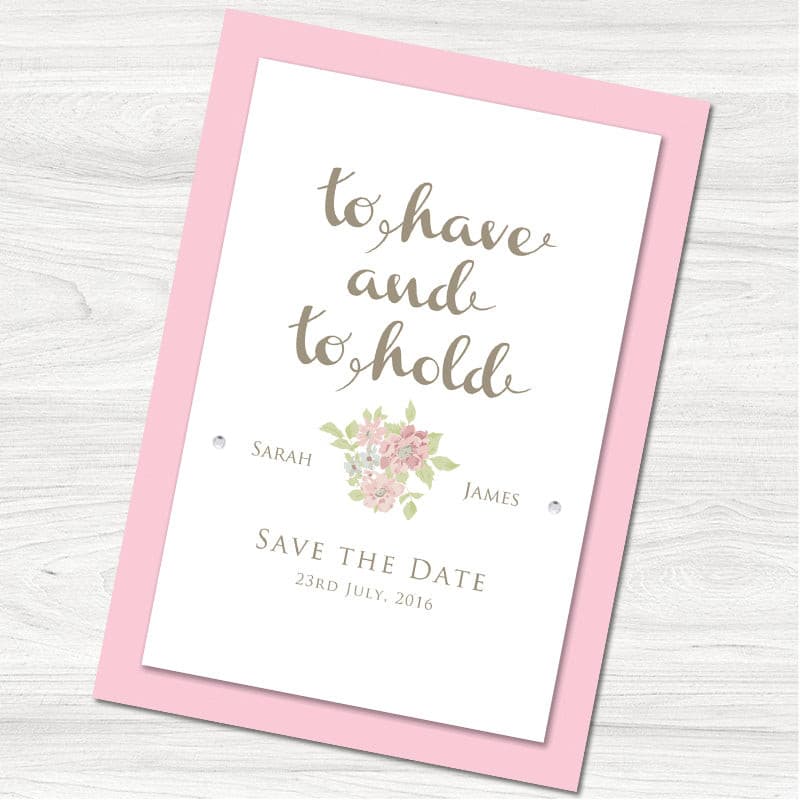 To Have and To Hold Save the Date Card.