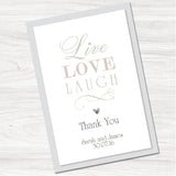 Live, Laugh, Love Thank You Card.