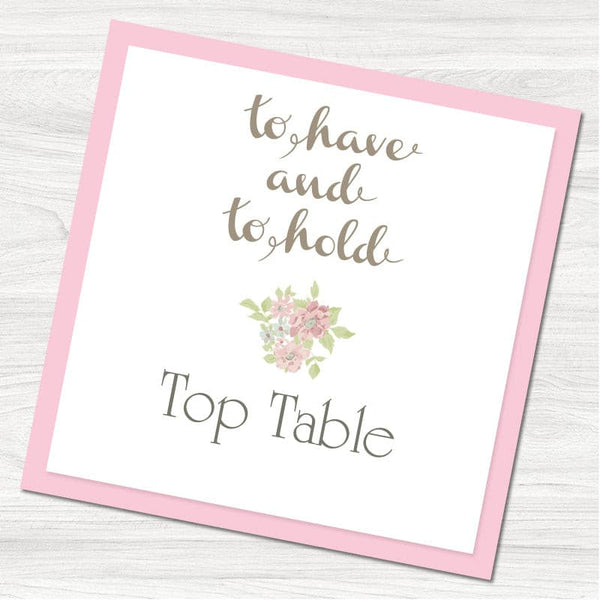 To Have and To Hold Table Card.