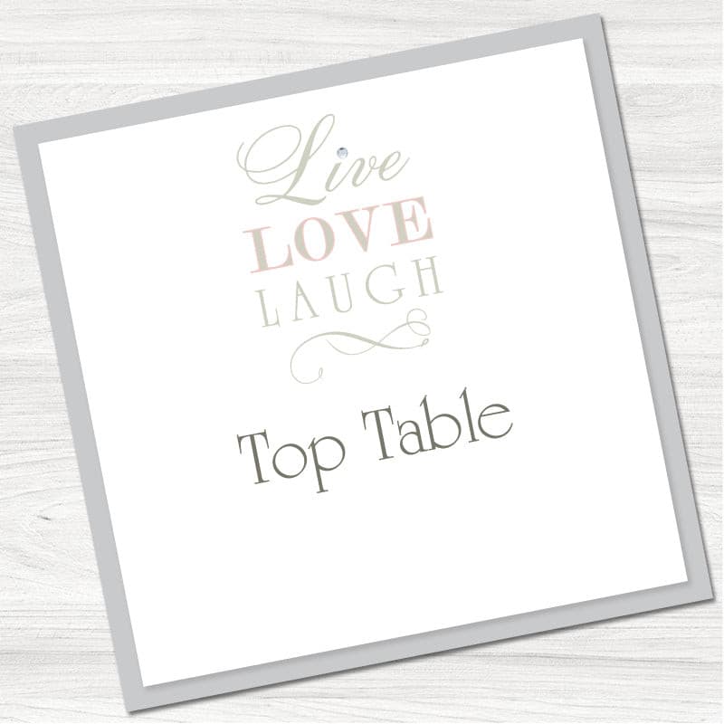 Live, Laugh, Love Table Card.
